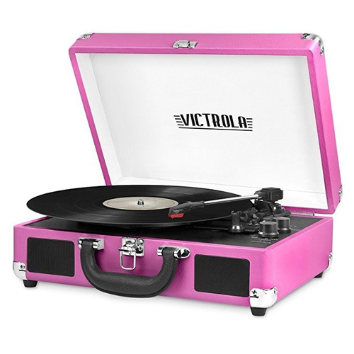 Victrola Tocadiscos Con Maleta Bluetoot 3 Velocidades Pink 