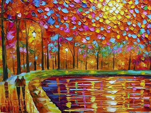 Arte Contemporáneo Paisaje Im Onista Pintura Al Óleo...