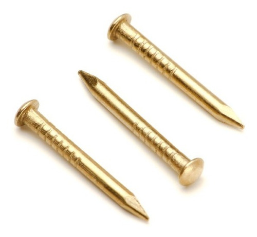 Clavos De Bronce 1,50mm X 25mm X100un - Cabeza Plana-