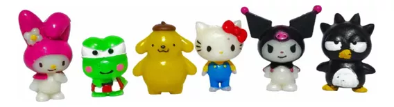 Figuras De Sanrio, Hello Kitty Con Luz, Kuromi, Melody, 9cm