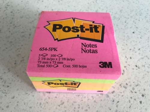 Post-it Notas 5 Colores 73x73mm