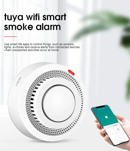 Sensor Humo Alarma Wifi Tuya Smart Life Incendio Zigbee 80db