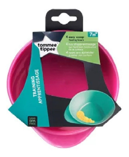 Kit 4 Pratos Fundos Easy Scoop Rosa- Tommee Tippee