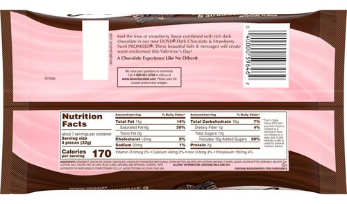 Chocolates Dove Promises Dark Choco Strawberry Swirl 225.1g