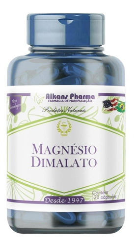 Magnésio Dimalato 500 Mg 60 Cápsulas Sabor Sem sabor