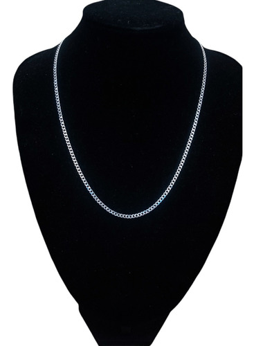 Cadena Plata Italiana 925 Grumet Corta 50 Cm - Collar Hombre