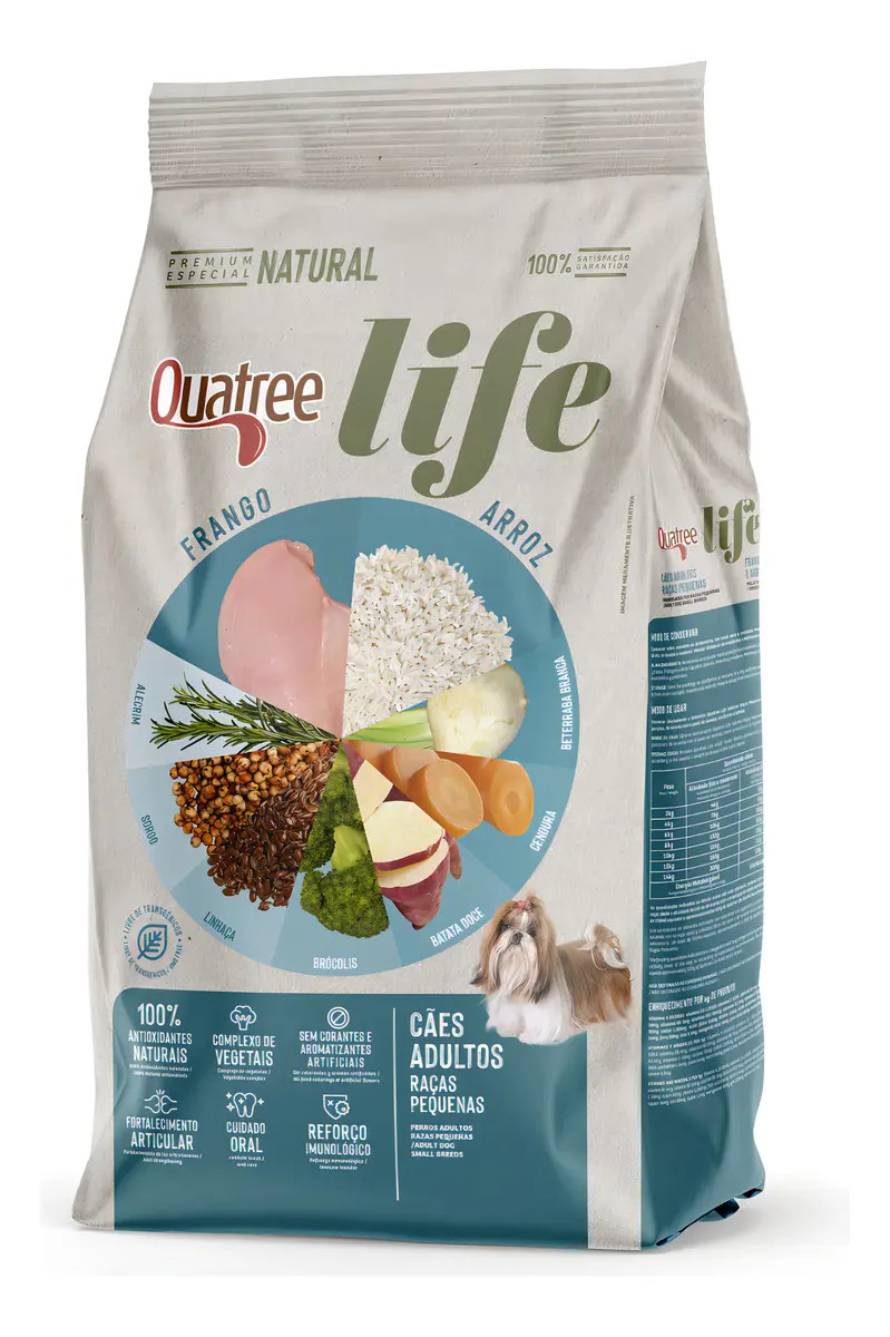 Ração Quatree Life Adulto Raças Pequenas Frango E Arroz 20kg