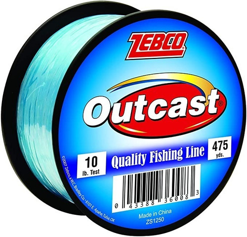Hilo Sedal Pesca Monofilamento 4 6 8 10 12 15 20 25 30 50 Lb Color 10 Lb 430Mts Outcast