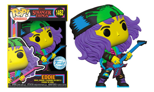 Funko Pop Stranger Things Eddie With Guitar Blacklight Xuy