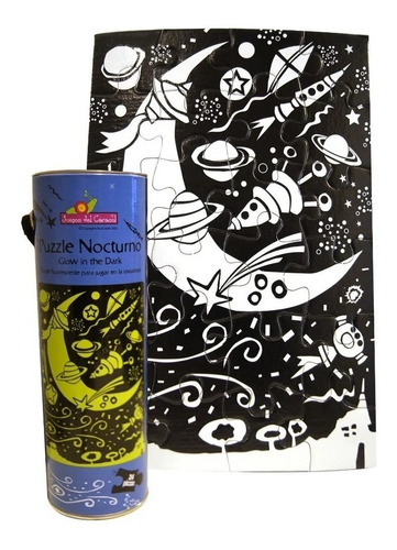 Puzzle Rompecabeza Nocturno Fluorescente 24 Piezas Espacial