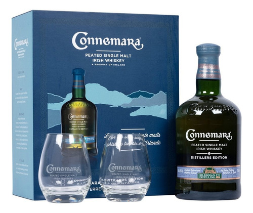 Whisky Connemara Distillers Edition Con Vasos Envio Sin Carg