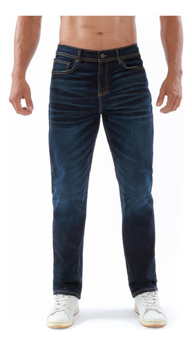 Jeans Violent Denim Corte Recto Azul Intenso