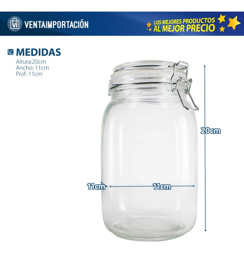 Organizador Cocina Tapers Gigante Frasco Alimento Frascos