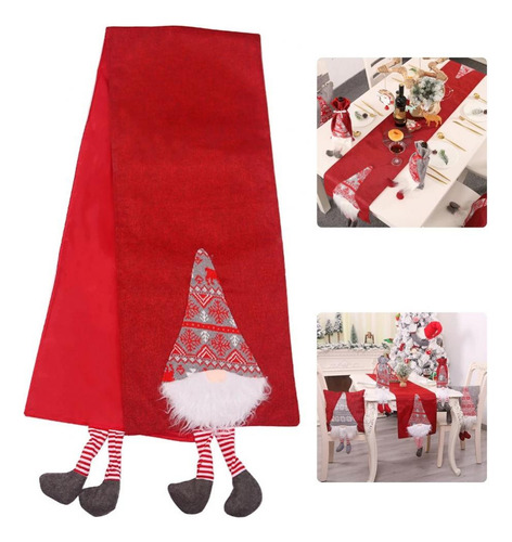 Camino De Mesa - Navidad - Santa Con Patitas