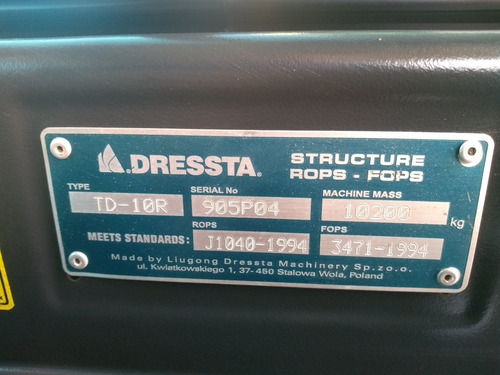 Trator De Esteiras Dressta Td10r *9,2 Ton.*2016*565 Hs