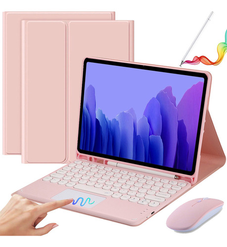 Capa Com Teclado, Rato E Caneta Para Galaxy Tab A7 10.4