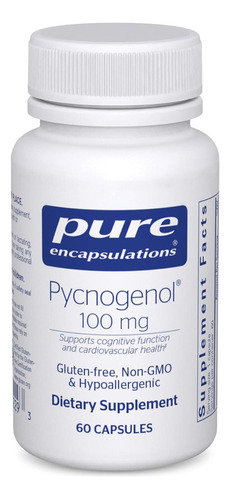 Picnogenol 100 Mg Pure Encapsulations 60 Cápsulas