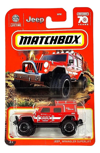 Jeep Wrangler Superlift Escala 1/64 Aprox  Matchbox