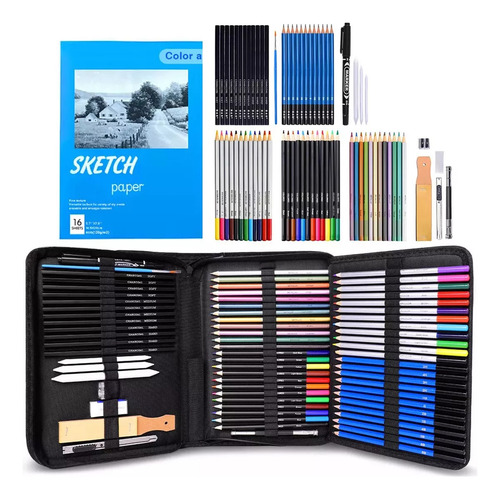Kits 72 Estojo Lápis Colorido Desenho Pintura Profissional Conjuntos De Ferramentas De Desenho Para Rapazes Raparigas Adolescentes Etc