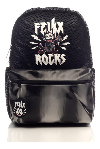 Mochila Hardhead El Gato Félix Rocks Color Negro