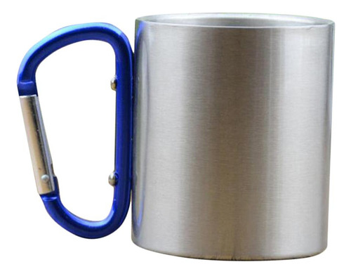 2x Mosquetón Tazas Taza De Camping Viajes Libre Metal
