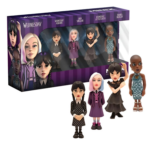 Minix Wednesday Merlina Pack X4 Enid Bianca Figura