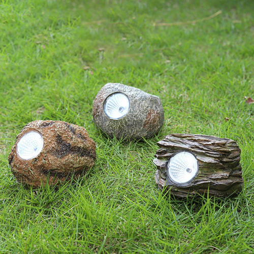 Lámpara Solar De Piedra Esin Rock Creativa Al Aire Libre