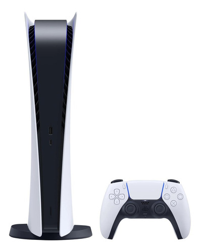 Imagen 1 de 4 de Sony PlayStation 5 825GB Digital Edition color blanco y negro