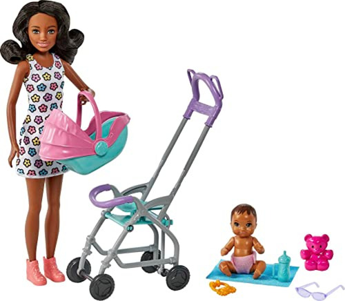 Barbie  Skipper Babysitters Inc Juego Con Muñeca Morena, Coc