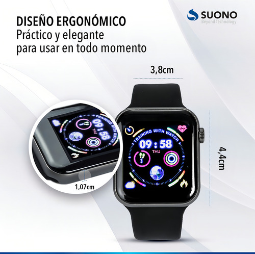 Reloj Inteligente Premium Smartwatch C300 Bluetooth Color De La Caja Negro Negro