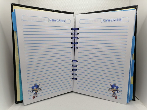 Libreta De Notas Sonic Mario Bros Personalizada