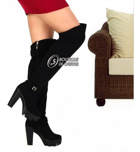 Botas Elegantes Caña Alta Para Dama Tacón Alto!