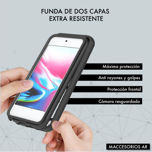 Imagen 2 de 10 de Funda Compatible iPod Touch Gen 5 - 6 - 7 - Doble Protección