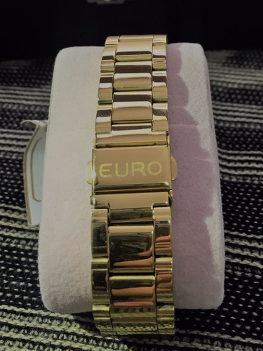 Relógio Euro Animal Print Azul - Produto Novo!