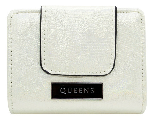 Queens Billetera Mujer Cuero Sintético Qw23 Small Negro Color Natural Qw23small