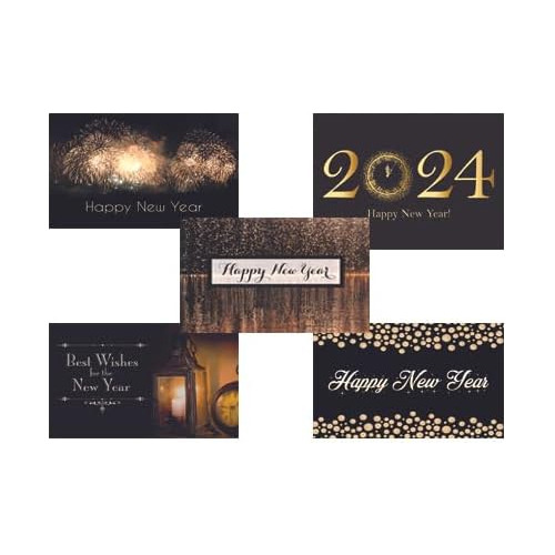 - New Year Card Assortment, 5 Cards Of Each Design, 5x7...