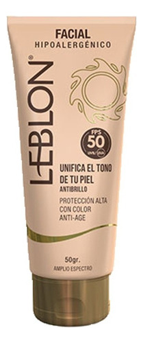 Leblon Protector Solar Facial 50g Con Color Fps50 Anti-age