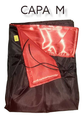 Imagen 4 de 5 de Capa Vampiro Bruja Mago Talla M Disfraz Halloween 110cm