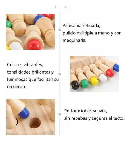 Juego De Mesa Montessori Didáctico De La Memoria De Madera
