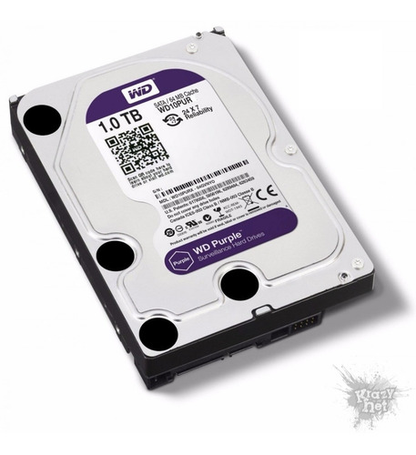 Disco duro interno Western Digital WD Purple WD10PURZ 1TB púrpura