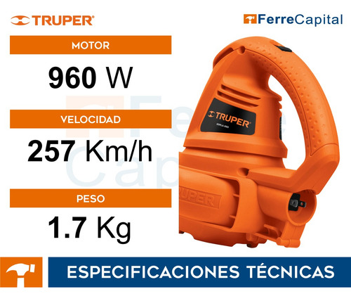 Aspiradora Sólidos/líquidos + Sopladora Eléctrica, Truper