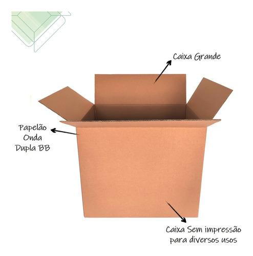 5 Caixas De Papelão Grande/forte 60x40x50 G Produtos Pesados