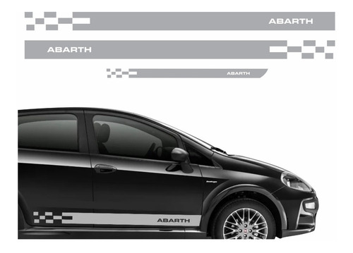 Adesivo Fiat Punto Faixa Lateral Traseira Abarth Kit Imp314