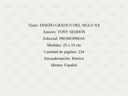 Diseño Gráfico Del Siglo Xx - Tony Seddon