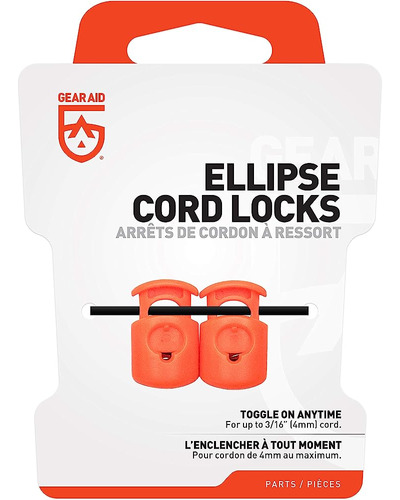 Gear Aid Ellipse Toggles Kit, Blaze Orange, Un Par