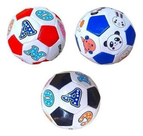 5 Mini Bola De Futebol Criança Pequena 16cm Couro Sintético