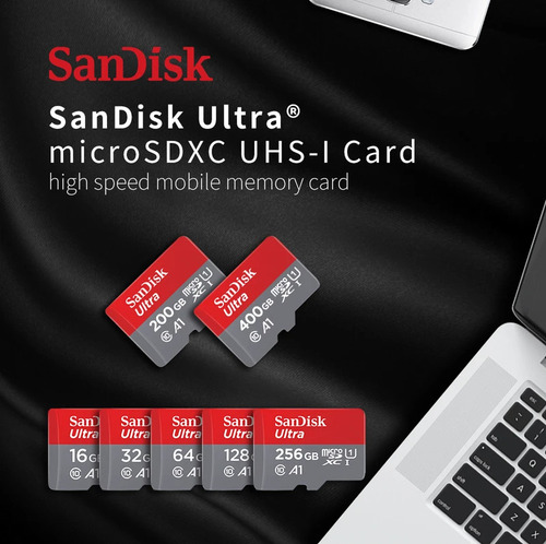 Tarjeta Micro Tf Clase 10 De Memoria Sandisk De 256 Gb Y 150