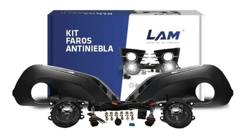 Imagen 1 de 5 de Kit Faro Antiniebla Auxiliar Peugeot 208 Rejilla Cromada