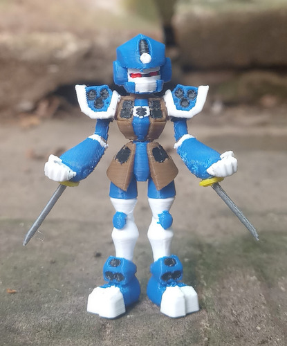 Medabots Nin Ninja Desarmable Figura Impresión 3d Pixelados_