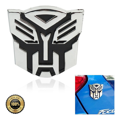 Emblema 3d Cromado Para Vehículo Logo Autobot Transformers
